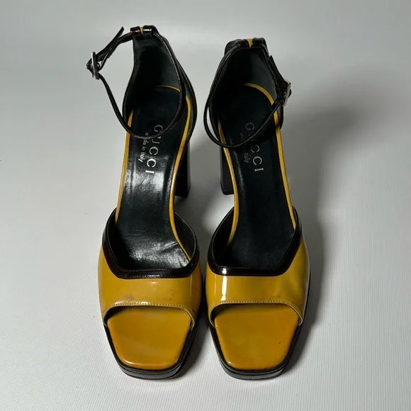 Gucci Stacked Heel Sandal - sz 5B - Picture 4 of 7